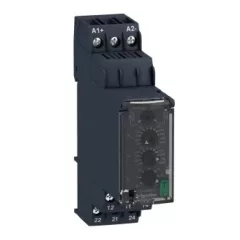   Schneider RM22UB34 Zelio Control feszültségfigyelő relé, be- és kikapcsolás késleltetővel, 2CO, 8A, 110…240VAC/DC, mérési tart.:80…300V