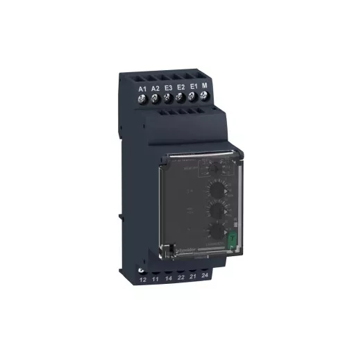 Schneider RM35JA32MR Zelio Control áramfigyelő relé, kikapcsolás késleltetővel, 2CO, 8A, 24…240VAC/DC, mérési tart.:1,5…15A