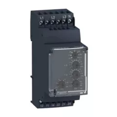   Schneider RM35UB3N30 Zelio Control háromfázisú feszültségfigyelő relé, 3f, 1+1CO, 5A, 120…277VAC