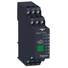  Schneider RMNF22TB30 Zelio Control háromfázisú fázis- és feszültségfigyelő relé, NFC, 2CO, 8A, multifunkciós, ki- és bekapcsolás késlelt.