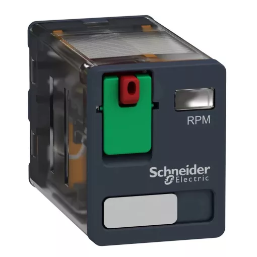 Schneider RPM21B7 Zelio RPM teljesítményrelé, 2CO, 15A, 24VAC, tesztgomb