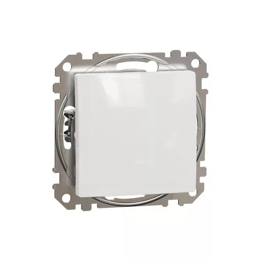 Schneider Electric SDD111101 egypólusú kapcsoló (101), fehér burkolattal, rugós bekötés, kerét nélkül, süllyesztett, 10A 250V IP20 (Sedna Design / Elements)