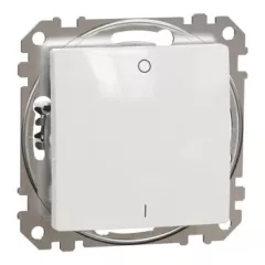   Schneider Electric SDD111102 kétpólusú kapcsoló (102), fehér burkolattal, rugós bekötés, kerét nélkül, süllyesztett, 10A 250V IP20 (Sedna Design / Elements)