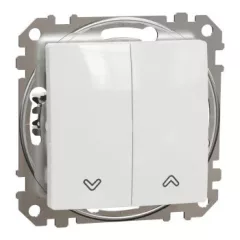  Schneider Electric SDD111104 redőnykapcsoló, fehér burkolattal, rugós bekötés, kerét nélkül, süllyesztett, 10A 250V IP20 (Sedna Design / Elements)