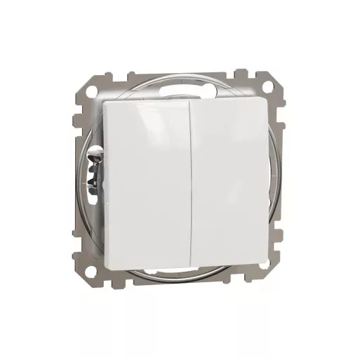 Schneider Electric SDD111105 csillárkapcsoló (105), fehér burkolattal, rugós bekötés, kerét nélkül, süllyesztett, 10A 250V IP20 (Sedna Design / Elements)