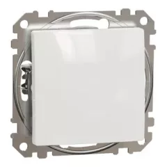   Schneider Electric SDD111111 egypólusú nyomó (N101), fehér burkolattal, rugós bekötés, kerét nélkül, süllyesztett, 10A 250V IP20 (Sedna Design / Elements)
