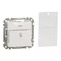   Schneider Electric SDD111121 kártyás kapcsoló, fehér burkolattal, rugós bekötés, kerét nélkül, süllyesztett, 10A 250V IP20 (Sedna Design / Elements)