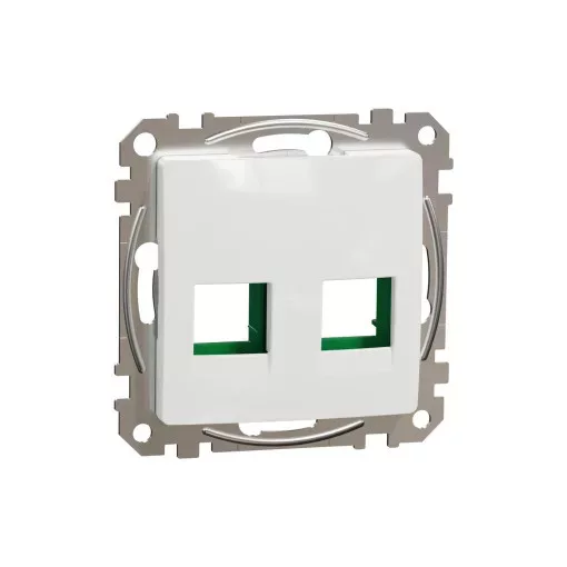 Schneider Electric SDD111443C Dupla adapter SYSTIMAX betétekhez, fehér burkolattal, keret nélkül (Sedna Design / Elements)