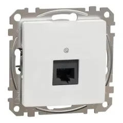   Schneider Electric SDD111451 Informatikai csatlakozóaljzat 1xRJ45, Cat5e UTP, fehér burkolattal, keret nélkül, csavaros bekötés (Sedna Design / Elements)