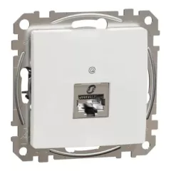   Schneider Electric SDD111461S Informatikai csatlakozóaljzat 1xRJ45, Cat6 STP, fehér burkolattal, keret nélkül, csavaros bekötés (Sedna Design / Elements)
