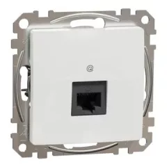   Schneider Electric SDD111466 Informatikai csatlakozóaljzat 1xRJ45, Cat6A UTP, fehér burkolattal, keret nélkül, csavaros bekötés (Sedna Design / Elements)