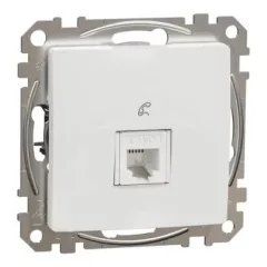   Schneider Electric SDD111491 telefoncsatlakozó 1xRJ11, fehér burkolattal, keret nélkül, csavaros bekötés (Sedna Design / Elements)