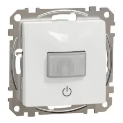   Schneider Electric SDD111504 Nyomógombos mozgásérzékelő, fehér burkolattal, keret nélkül, 10 A 230 V AC, 160°, csavaros bekötés (Sedna Design / Elements)