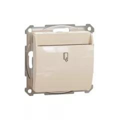   Schneider Electric SDD112121E kártyás kapcsoló 10 mp késleltetéssel, bézs burkolattal, csavaros bekötés, kerét nélkül, süllyesztett, 8A 250V IP20 (Sedna Design / Elements)