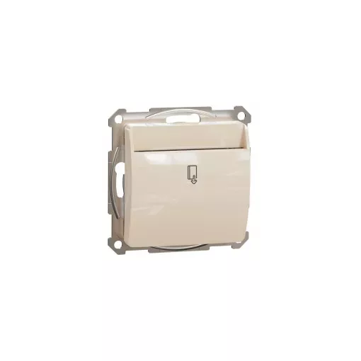 Schneider Electric SDD112121E kártyás kapcsoló 10 mp késleltetéssel, bézs burkolattal, csavaros bekötés, kerét nélkül, süllyesztett, 8A 250V IP20 (Sedna Design / Elements)