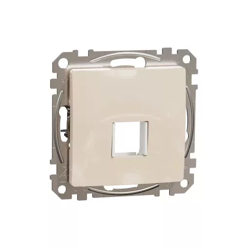 Schneider Electric SDD112421 Egyes adapter Keystone (RJ45, RJ11, HDMI, VGA) csatlakozóhoz, bézs burkolattal, keret nélkül (Sedna Design / Elements)