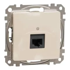   Schneider Electric SDD112461 Informatikai csatlakozóaljzat 1xRJ45, Cat6 UTP, bézs burkolattal, keret nélkül, csavaros bekötés (Sedna Design / Elements)