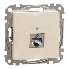   Schneider Electric SDD112461S Informatikai csatlakozóaljzat 1xRJ45, Cat6 STP, bézs burkolattal, keret nélkül, csavaros bekötés (Sedna Design / Elements)