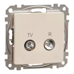   Schneider Electric SDD112471R végzáró TV-Rádió csatlakozóaljzat 4 dB(TV) 10 dB(Rádió) , bézs burkolattal, keret nélkül, csavaros bekötés (Sedna Design / Elements)