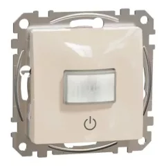   Schneider Electric SDD112504 Nyomógombos mozgásérzékelő, bézs burkolattal, keret nélkül, 10 A 230 V AC, 160°, csavaros bekötés (Sedna Design / Elements)