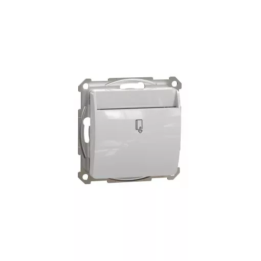 Schneider Electric SDD113121E kártyás kapcsoló 10 mp késleltetéssel, alumínium burkolattal, csavaros bekötés, kerét nélkül, süllyesztett, 8A 250V IP20 (Sedna Design / Elements)