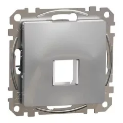   Schneider Electric SDD113421 Egyes adapter Keystone (RJ45, RJ11, HDMI, VGA) csatlakozóhoz, alumínium burkolattal, keret nélkül (Sedna Design / Elements)