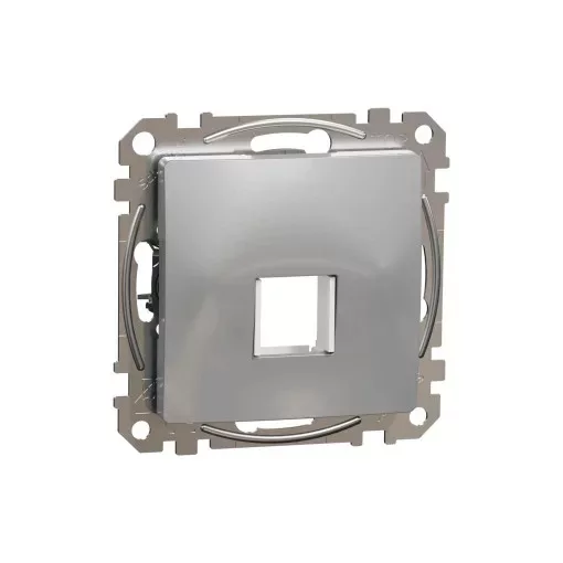 Schneider Electric SDD113421 Egyes adapter Keystone (RJ45, RJ11, HDMI, VGA) csatlakozóhoz, alumínium burkolattal, keret nélkül (Sedna Design / Elements)
