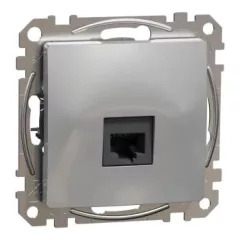   Schneider Electric SDD113461 Informatikai csatlakozóaljzat 1xRJ45, Cat6 UTP, alumínium burkolattal, keret nélkül, csavaros bekötés (Sedna Design / Elements)