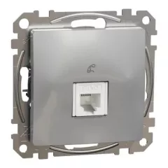   Schneider Electric SDD113491 telefoncsatlakozó 1xRJ11, alumínium burkolattal, keret nélkül, csavaros bekötés (Sedna Design / Elements)
