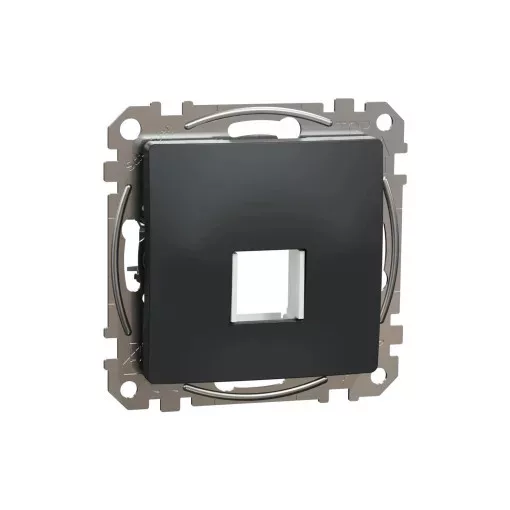 Schneider Electric SDD114421 Egyes adapter Keystone (RJ45, RJ11, HDMI, VGA) csatlakozóhoz, antracit burkolattal, keret nélkül (Sedna Design / Elements)