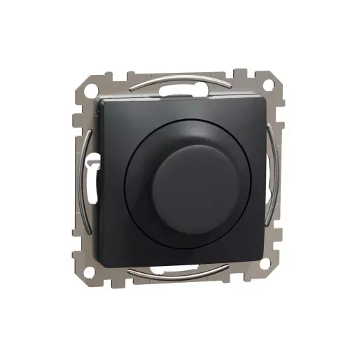 Schneider Electric SDD114502 Forgatógombos LED fényerő-szabályozó, univerzális 5-200 W, 230 V AC, antracit burkolattal, keret nélkül, csavaros bekötés (Sedna Design / Elements)