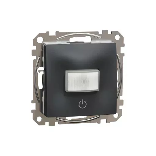 Schneider Electric SDD114504 Nyomógombos mozgásérzékelő, antracit burkolattal, keret nélkül, 10 A 230 V AC, 160°, csavaros bekötés (Sedna Design / Elements)