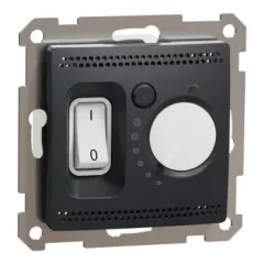   Schneider Electric SDD114506 Szobatermosztát, antracit burkolattal, keret nélkül, 16 A 230 V AC, csavaros bekötés (Sedna Design / Elements)