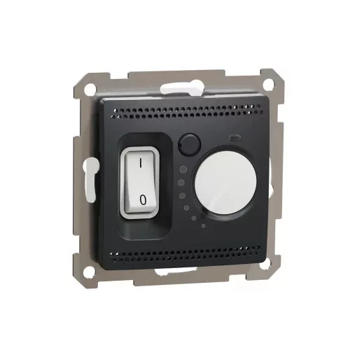 Schneider Electric SDD114506 Szobatermosztát, antracit burkolattal, keret nélkül, 16 A 230 V AC, csavaros bekötés (Sedna Design / Elements)