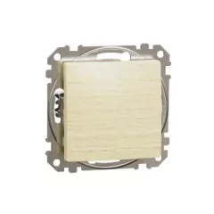   Schneider Electric SDD180106 váltókapcsoló (106), nyír burkolattal, rugós bekötés, kerét nélkül, süllyesztett, 10A 250V IP20 (Sedna Design / Elements)