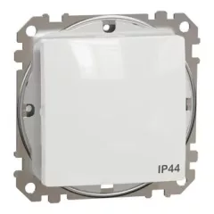   Schneider Electric SDD211106 vízmentes váltókapcsoló (106), fehér burkolattal, rugós bekötés, kerét nélkül, süllyesztett, 10A 250V IP44 (Sedna Design / Elements)