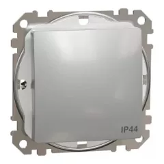   Schneider Electric SDD213101 vízmentes egypólusú kapcsoló (101), alumínium burkolattal, rugós bekötés, kerét nélkül, süllyesztett, 10A 250V IP44 (Sedna Design / Elements)
