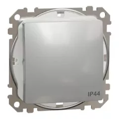   Schneider Electric SDD213106 vízmentes váltókapcsoló (106), alumínium burkolattal, rugós bekötés, kerét nélkül, süllyesztett, 10A 250V IP44 (Sedna Design / Elements)