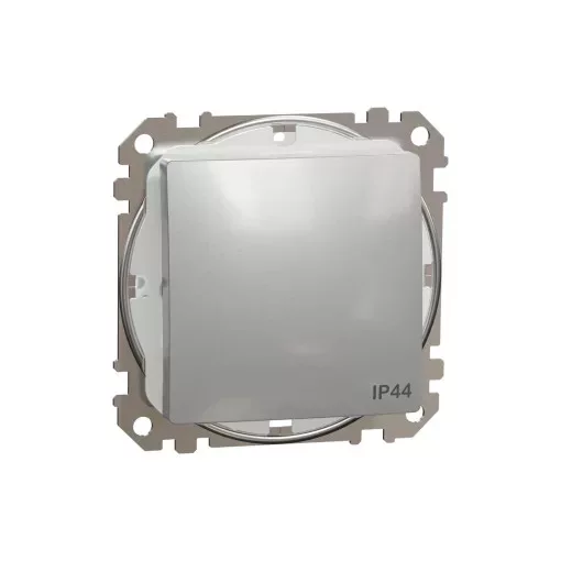 Schneider Electric SDD213106 vízmentes váltókapcsoló (106), alumínium burkolattal, rugós bekötés, kerét nélkül, süllyesztett, 10A 250V IP44 (Sedna Design / Elements)