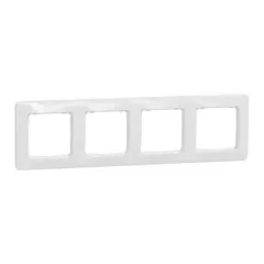   Schneider Electric SDD311804 4-es fehér keret, vízszintes és függőleges elhelyezéssel, IP20 és IP44 szerelvényekhez (Sedna Design)