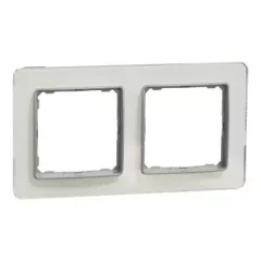   Schneider Electric SDD360802 2-es opál keret, vízszintes és függőleges elhelyezéssel, IP20 és IP44 szerelvényekhez (Sedna Elements)