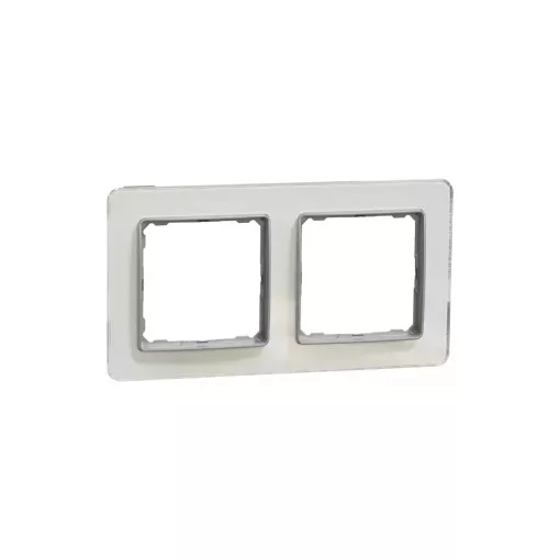 Schneider Electric SDD360802 2-es opál keret, vízszintes és függőleges elhelyezéssel, IP20 és IP44 szerelvényekhez (Sedna Elements)