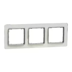  Schneider Electric SDD360803 3-as opál keret, vízszintes és függőleges elhelyezéssel, IP20 és IP44 szerelvényekhez (Sedna Elements)