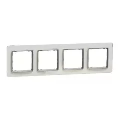   Schneider Electric SDD360804 4-es opál keret, vízszintes és függőleges elhelyezéssel, IP20 és IP44 szerelvényekhez (Sedna Elements)