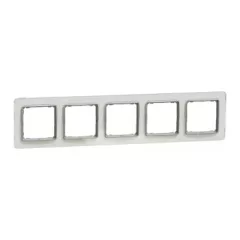   Schneider Electric SDD360805 5-ös opál keret, vízszintes és függőleges elhelyezéssel, IP20 és IP44 szerelvényekhez (Sedna Elements)