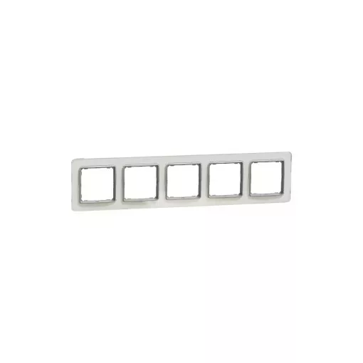 Schneider Electric SDD360805 5-ös opál keret, vízszintes és függőleges elhelyezéssel, IP20 és IP44 szerelvényekhez (Sedna Elements)