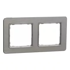   Schneider Electric SDD370802U 2-es szálcsiszolt alumínium keret, vízszintes és függőleges elhelyezéssel, IP20 és IP44 szerelvényekhez (Sedna Elements)