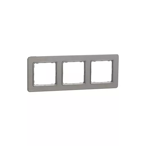 Schneider Electric SDD370803U 3-as szálcsiszolt alumínium keret, vízszintes és függőleges elhelyezéssel, IP20 és IP44 szerelvényekhez (Sedna Elements)