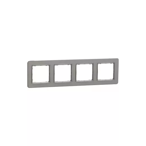 Schneider Electric SDD370804U 4-es szálcsiszolt alumínium keret, vízszintes és függőleges elhelyezéssel, IP20 és IP44 szerelvényekhez (Sedna Elements)