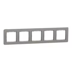   Schneider Electric SDD370805U 5-ös szálcsiszolt alumínium keret, vízszintes és függőleges elhelyezéssel, IP20 és IP44 szerelvényekhez (Sedna Elements)
